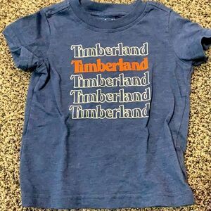 Timberland Short-Sleeved Blue T-Shirt - Size 18 Months